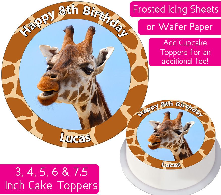 Giraffe Personalised Cake Topper