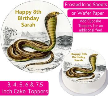 Snake Cobra Personalised Cake Topper
