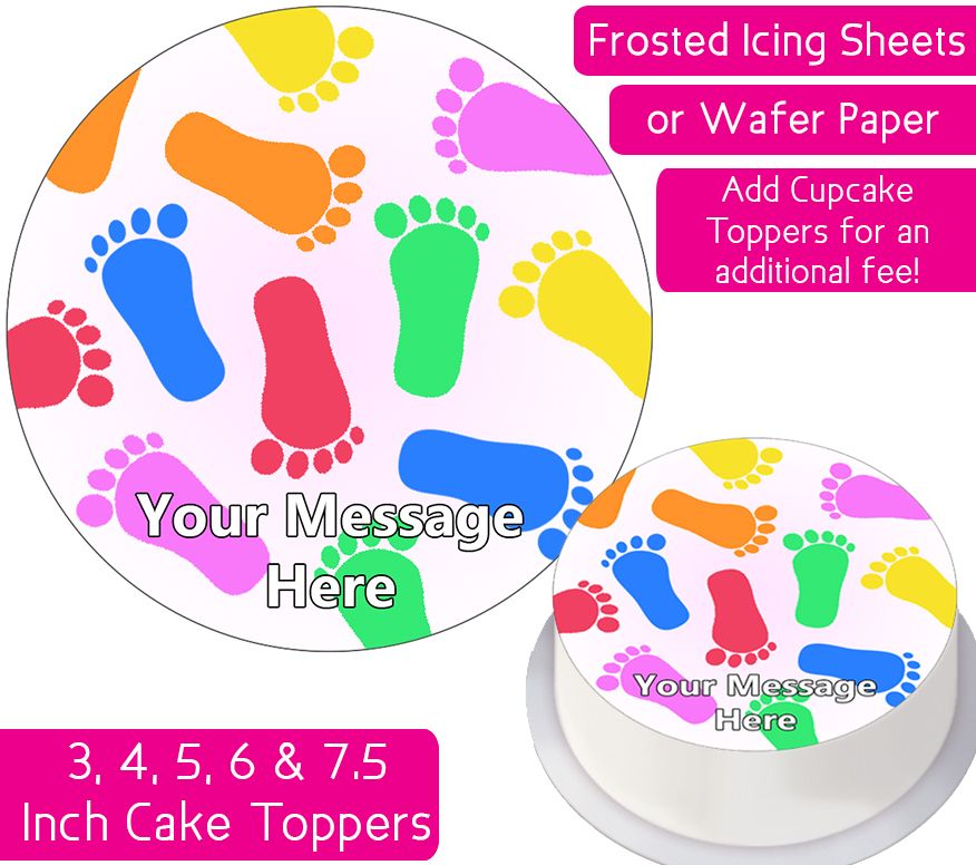 Footprints Personalised Cake Topper