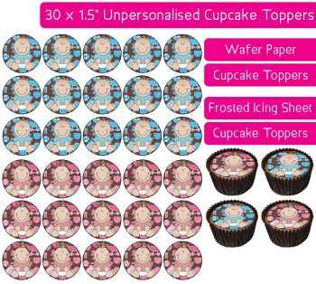 Baby Mixed - 30 Cupcake Toppers