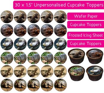 Turtles - 30 Cupcake Toppers