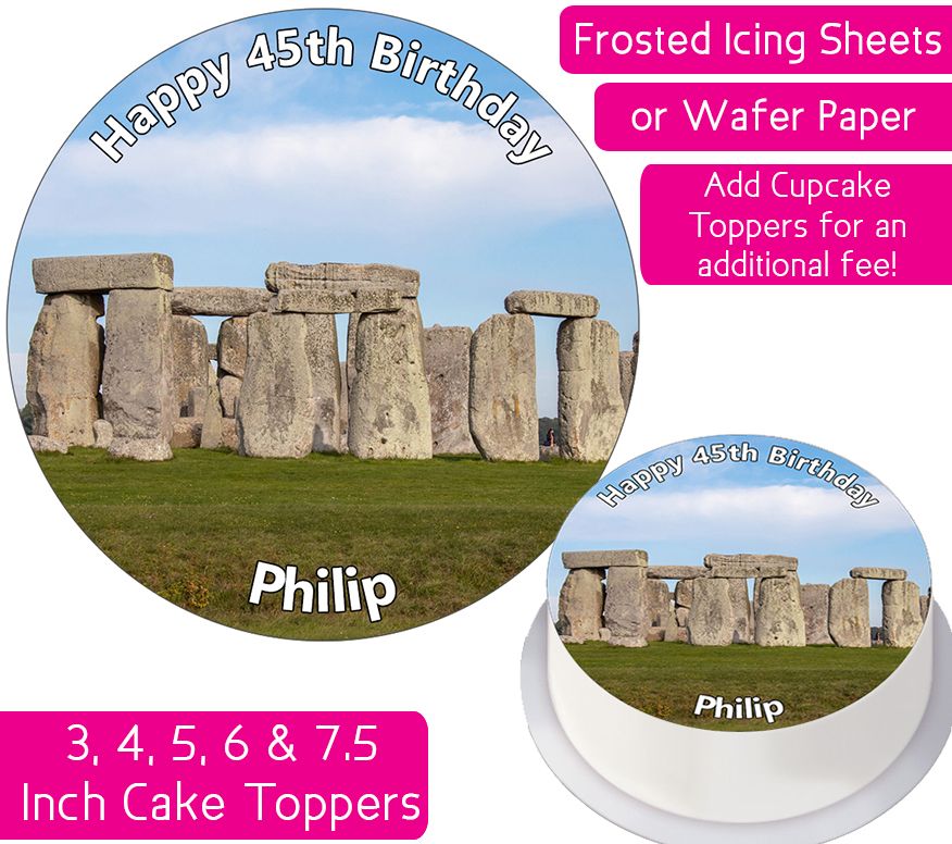 Stonehenge Personalised Cake Topper
