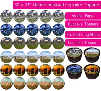 Stonehenge - 30 Cupcake Toppers