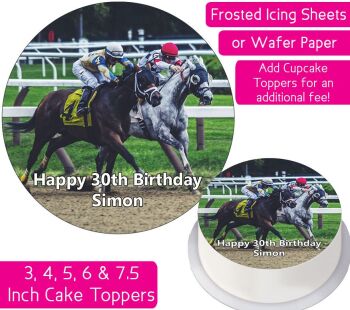 Horse Racing Personalised Cake Topper