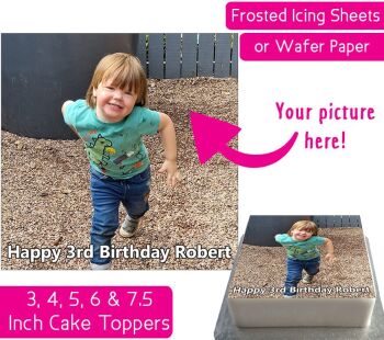 Your Own Personalised Photo Square Cake Topper