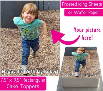 Your Own Personalised Photo Rectangular Cake Topper