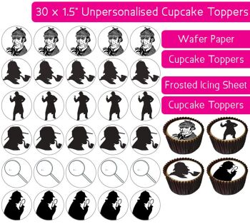 Sherlock - 30 Cupcake Toppers