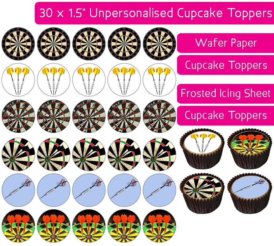 Darts - 30 Cupcake Toppers