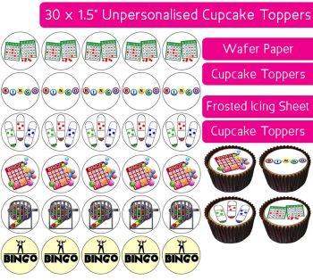 Bingo - 30 Cupcake Toppers