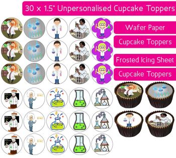 Scientists - 30 Cupcake Toppers