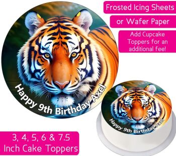 Tiger Cartoon Personalised Cake Topper
