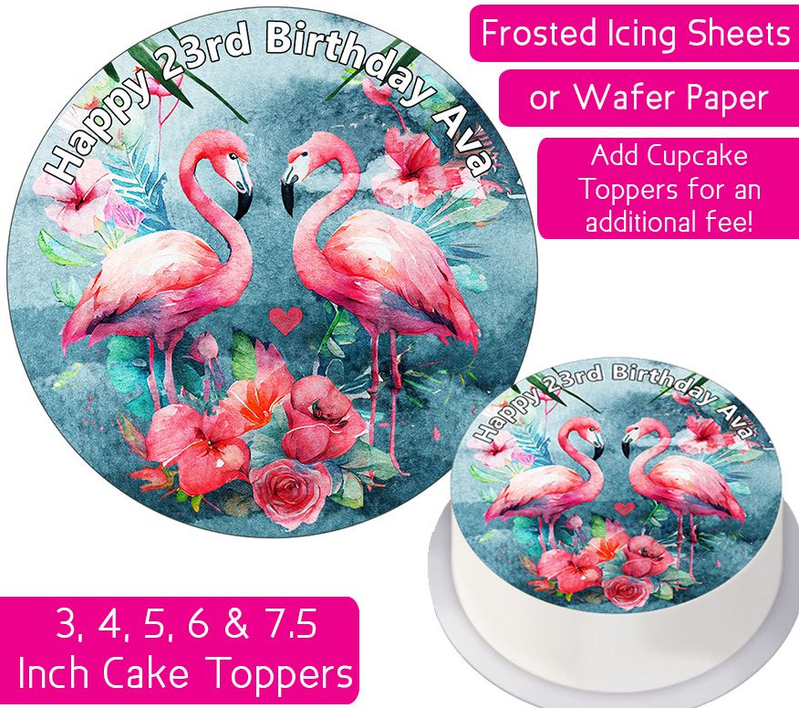Flamingo Personalised Cake Topper