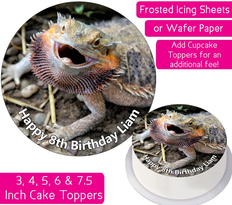 Bearded Dragon Personalised Cake Topper