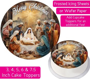Christmas Nativity Baby Jesus Personalised Cake Topper