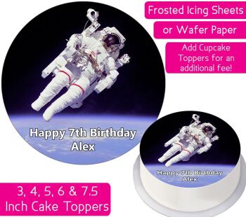 Astronaut Space Walk Personalised Cake Topper
