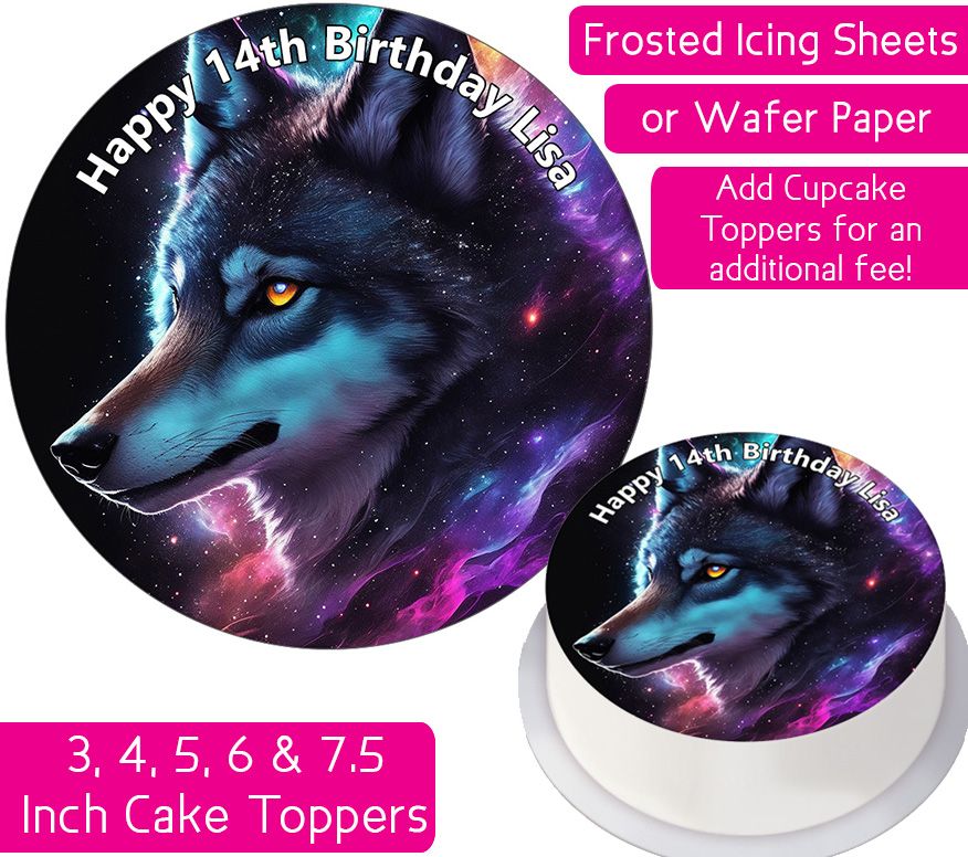 Wolf Space Personalised Cake Topper