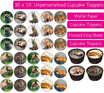 Fox - 30 Cupcake Toppers