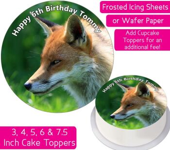 Fox Personalised Cake Topper