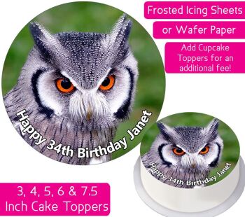 Owl Personalised Cake Topper