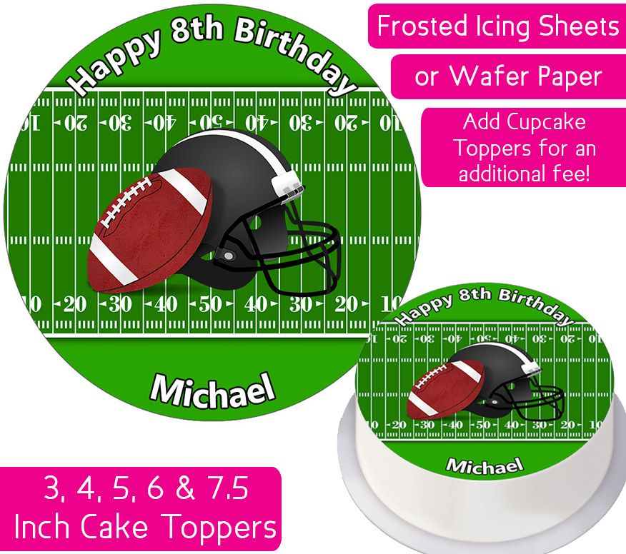 American Football Personalised Cake Topper