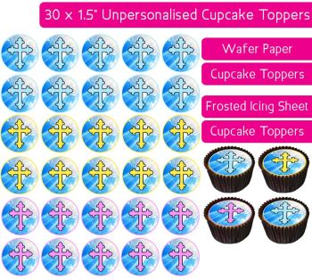 Communion Mixed Colour - 30 Cupcake Toppers
