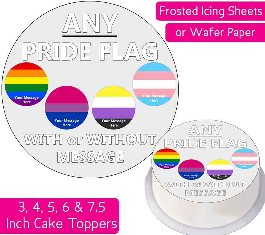 Any Pride Flag Personalised Cake Topper
