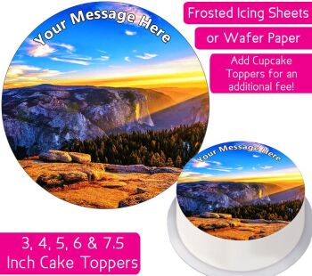 Mountain Views Personalised Cake Topper