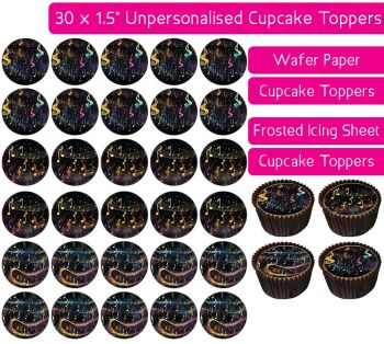Musical Notes - 30 Cupcake Toppers