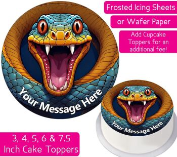 Snake Face Personalised Cake Topper