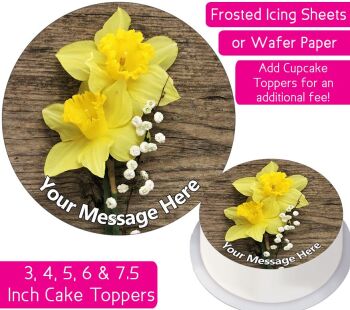 Daffodil Personalised Cake Topper