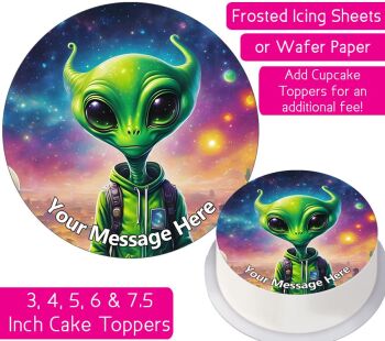 Alien Personalised Cake Topper