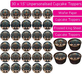 Robot Ball Friends - 30 Cupcake Toppers