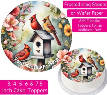 Bird Box Nesting House Personalised Cake Topper