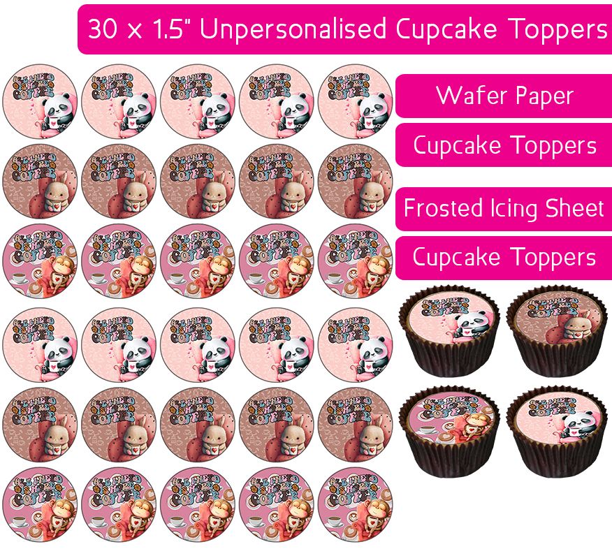 All I Need Is More Coffee - 30 Cupcake Toppers