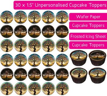 Tree Of Life - 30 Cupcake Toppers