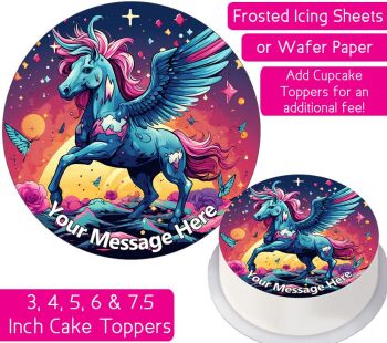 Pegasus Space Personalised Cake Topper