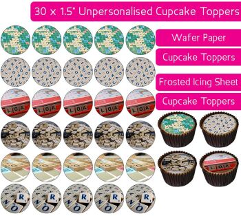 Board Game Tiles - 30 Cupcake Toppers
