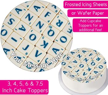 Board Game Tiles Personalised Cake Topper