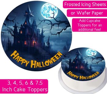 Halloween Castle Personalised Cake Topper