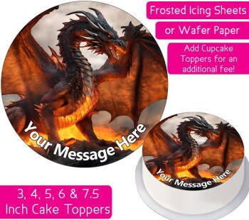 Dragon Fantasy Personalised Cake Topper
