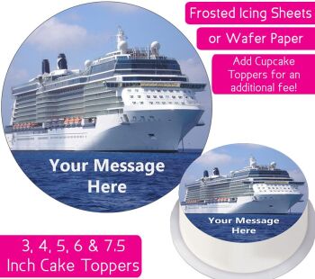 Cruise Ship Personalised Cake Topper