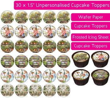 Gardening - 30 Cupcake Toppers