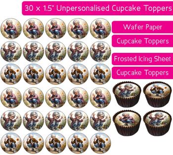 Nan Gardening - 30 Cupcake Toppers
