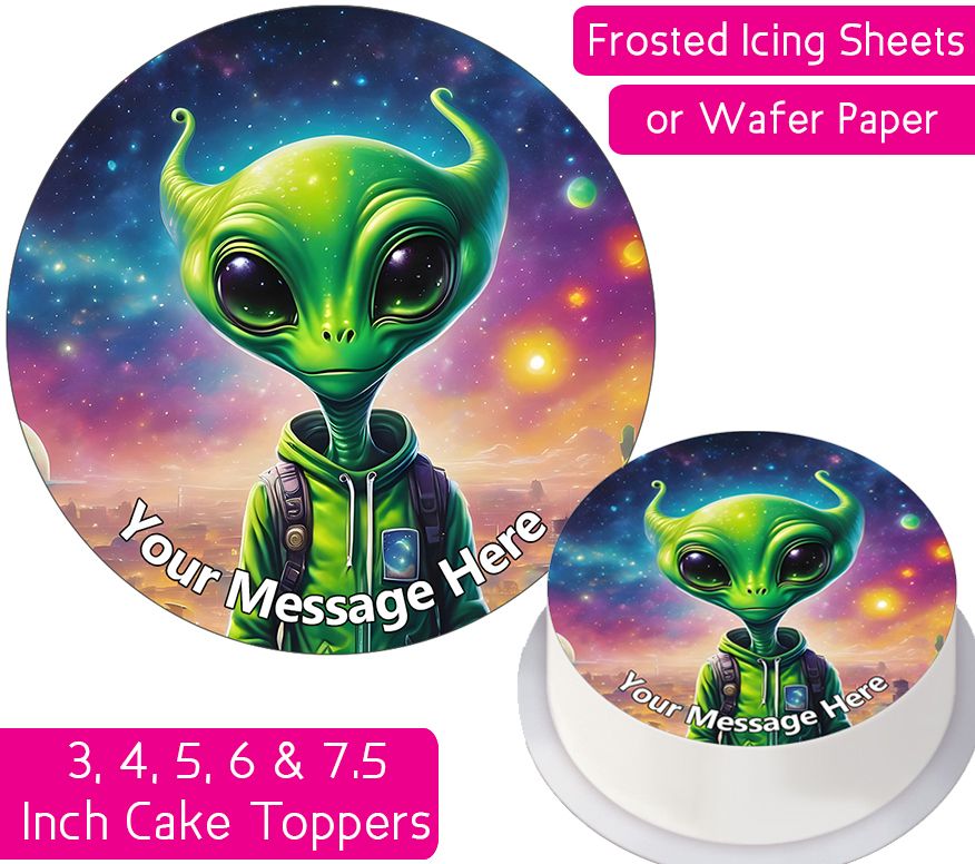 Alien Personalised Cake Topper