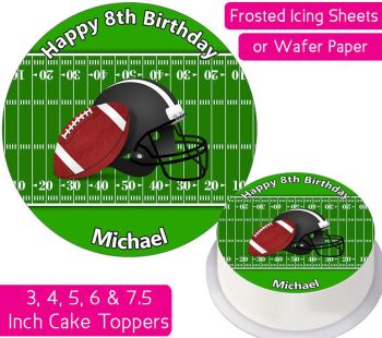 American Football Personalised Cake Topper