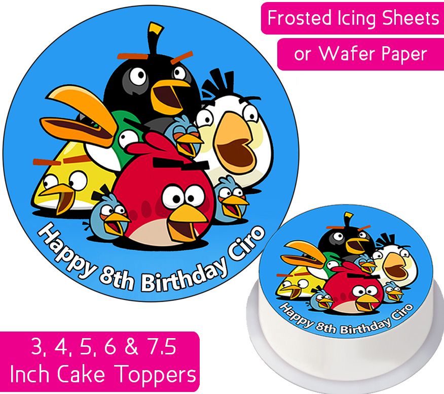 Angry Birds Personalised Cake Topper