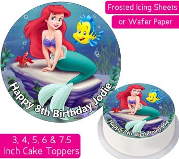 Ariel Mermaid Personalised Cake Topper