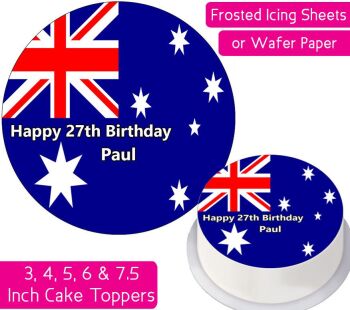 Australia Flag Personalised Cake Topper
