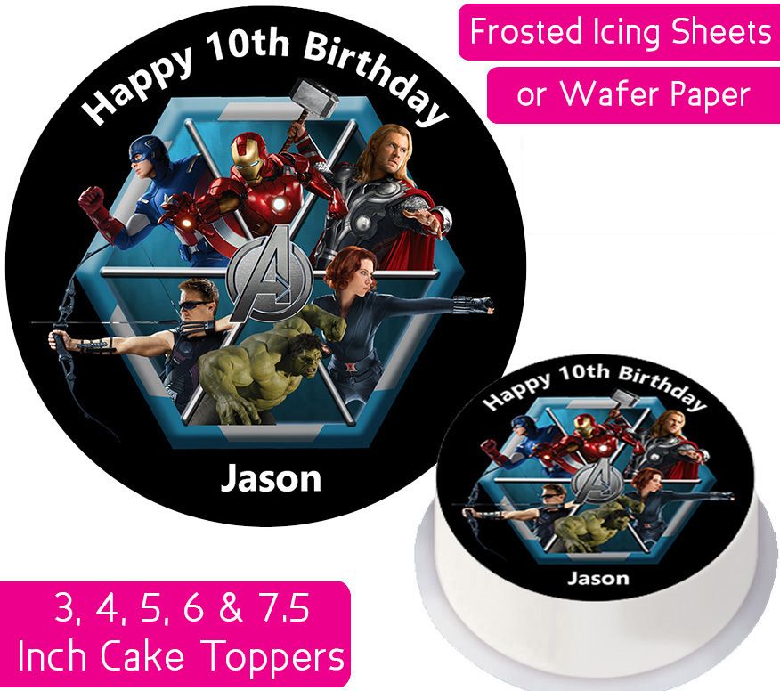 Avengers Team Personalised Cake Topper