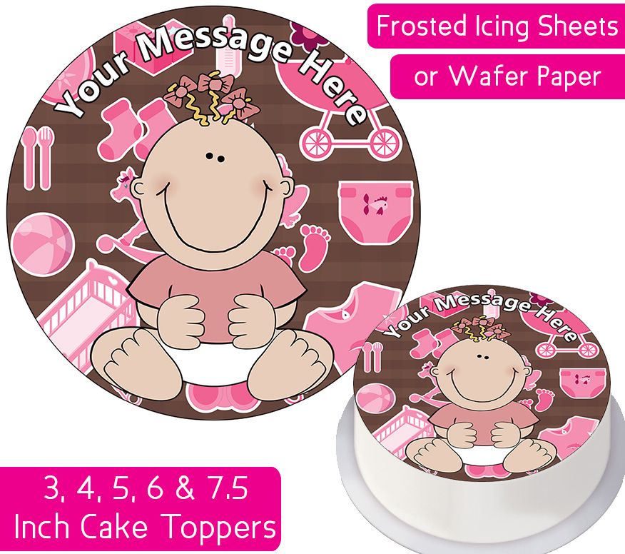 Baby Pink Personalised Cake Topper